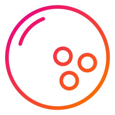 Bowling topu Vektör Simgesi Tasarım İllüstrasyonu