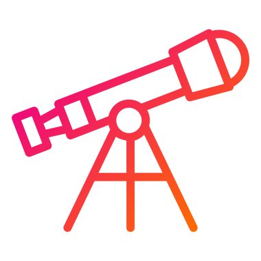 Teleskop Vektör Simgesi Tasarım İllüstrasyonu