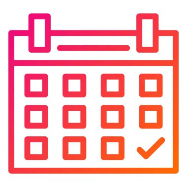 Takvim Vektörü Simgesi Tasarım İllüstrasyonu