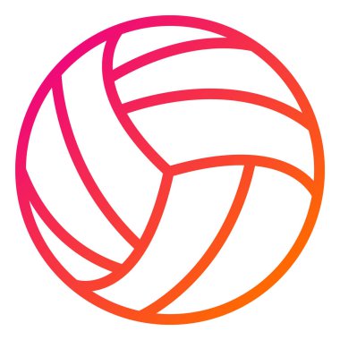 Voleybol Vektör Simgesi Tasarım Çizimi