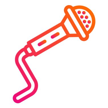 Mikrofon Vektör Simgesi Tasarım İllüstrasyonu