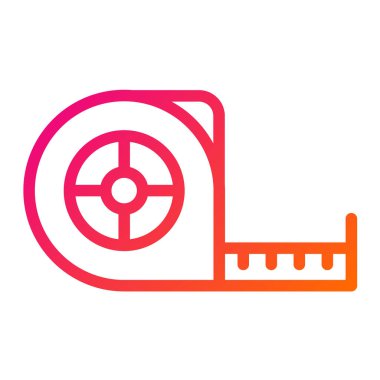 Teyp Vektör Simgesi Tasarım İllüstrasyonu Ölçümü