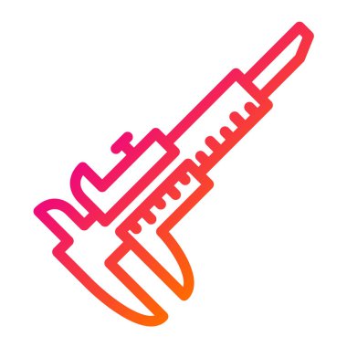 Kaliper Vektör Simgesi Tasarım İllüstrasyonu