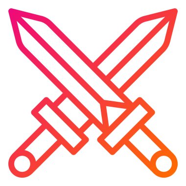 Kılıç Vektörü Simgesi Tasarım İllüstrasyonu