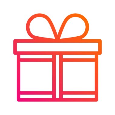 Hediye Vektörü Simgesi Tasarım İllüstrasyonu