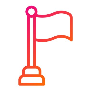 Bayrak Vektörü Simgesi Tasarım İllüstrasyonu