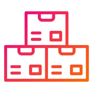 Kutu Vektörü Simgesi Tasarım İllüstrasyonu