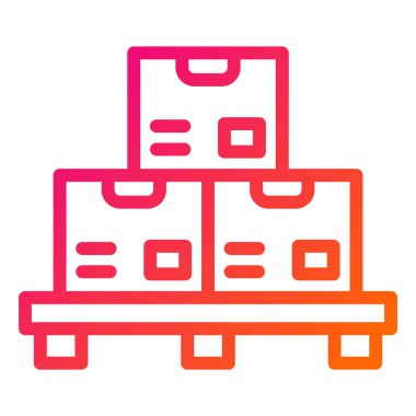 Pallet Vektör Simgesi Tasarım İllüstrasyonu