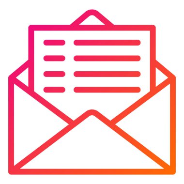 E- posta Vektörü Simgesi Tasarım İllüstrasyonu