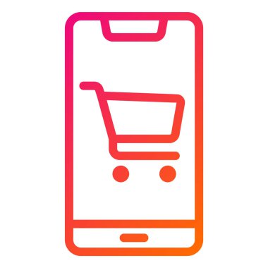 Çevrimiçi dükkan Vektör Simgesi Tasarım İllüstrasyonu