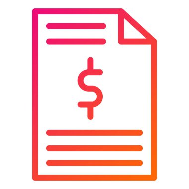 Fatura Vektörü Simgesi Tasarım İllüstrasyonu