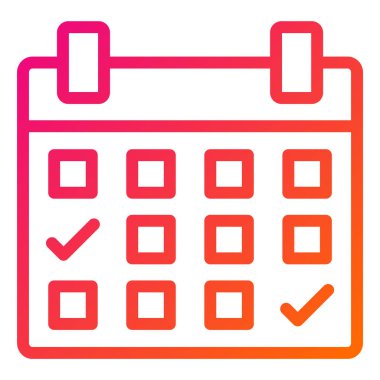 Takvim Vektörü Simgesi Tasarım İllüstrasyonu