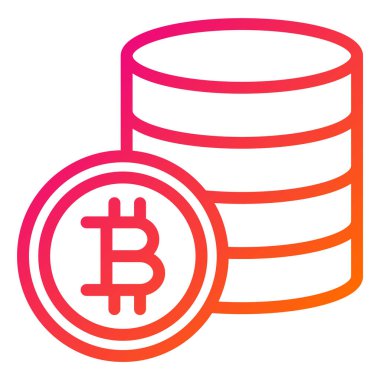 Bitcoin Vektör Simgesi Tasarım İllüstrasyonu