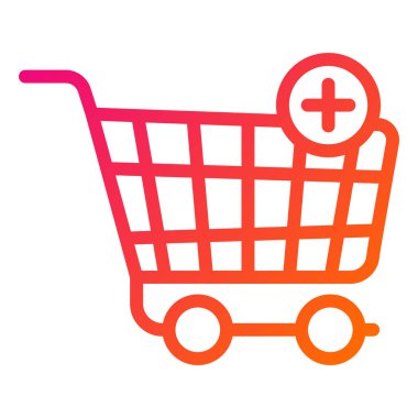 Sepet Vektör Simgesi Tasarım Çizimine Ekle