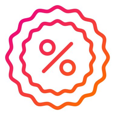 İndirim Vektörü Simgesi Tasarım İllüstrasyonu