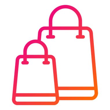 Alışveriş Torbası Vektör Simgesi Tasarımı İllüstrasyonu