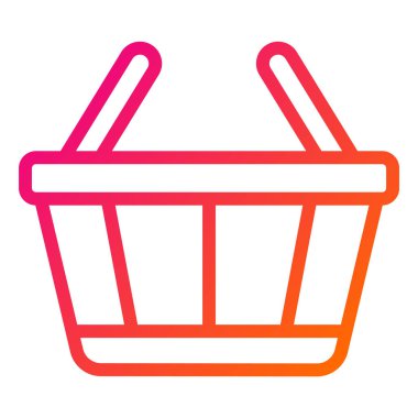 Sepet Vektörü Simgesi Tasarım İllüstrasyonu