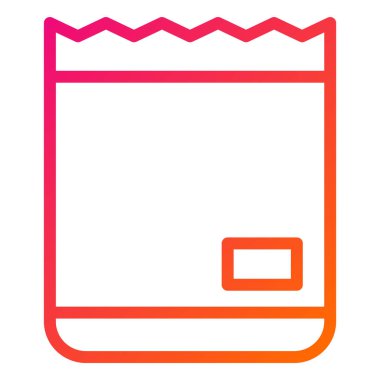 Kağıt torba Vektör Simgesi Tasarım İllüstrasyonu