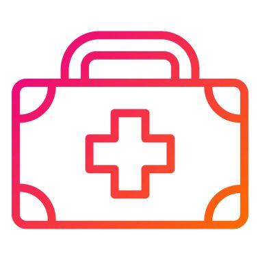 İlk Yardım Kiti Vektör Simgesi Tasarım İllüstrasyonu