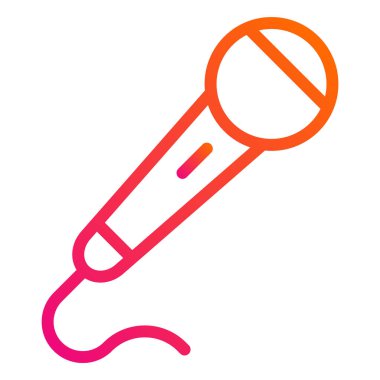 Mikrofon Vektör Simgesi Tasarım İllüstrasyonu