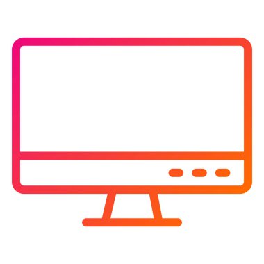 LCD Vektör Simgesi Tasarım İllüstrasyonu