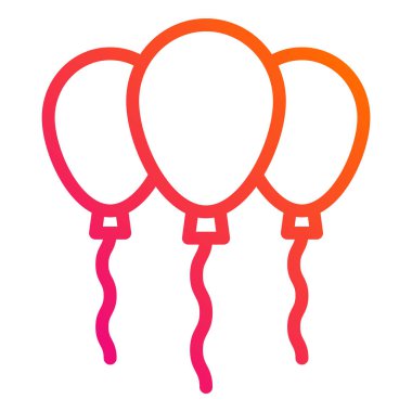 Balonlar Vektör Simgesi Tasarım İllüstrasyonu