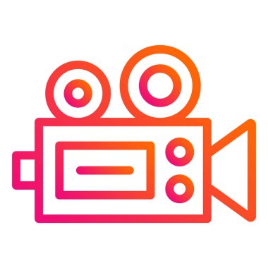 Video kamera Vektör Simgesi Tasarım İllüstrasyonu