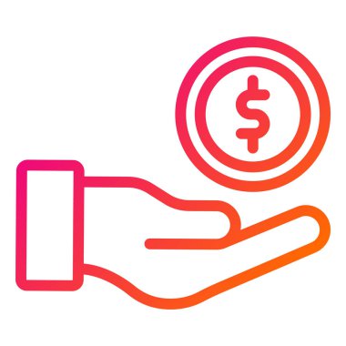 Bağış Vektörü Simgesi Tasarım İllüstrasyonu