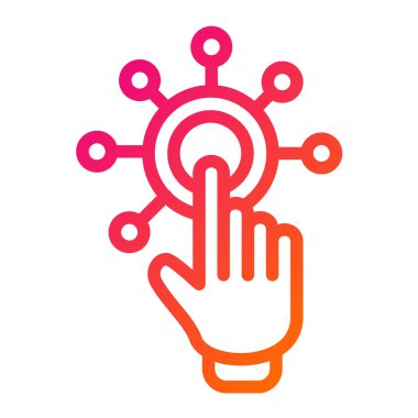 Etkileşimli Vektör Simgesi Tasarım İllüstrasyonu