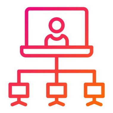 İstemci sunucu Vektör Simgesi Tasarım İllüstrasyonu