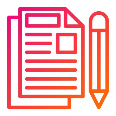 Yazı Vektörü Simgesi Tasarım İllüstrasyonu