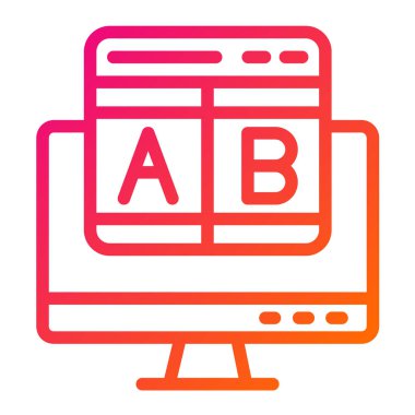 Ab Vektör Simgesi Tasarım İllüstrasyonu