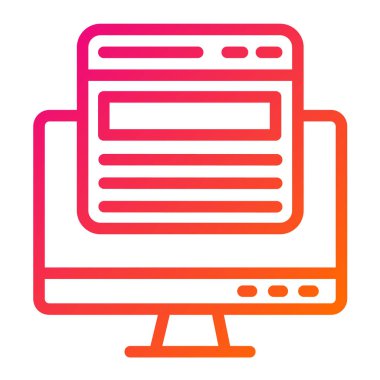 Web sayfası Vektör Simgesi Tasarım İllüstrasyonu