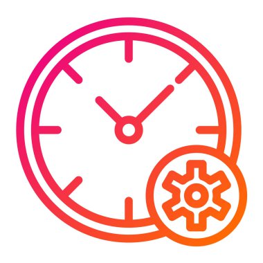 Zaman Yönetimi Vektör Simgesi Tasarım İllüstrasyonu