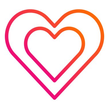 Aşk Vektörü Simgesi Tasarım İllüstrasyonu