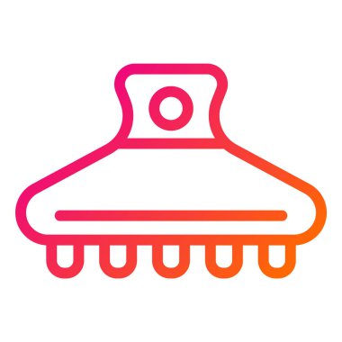 Saç Kıskacı Vektör Simgesi Tasarım İllüstrasyonu