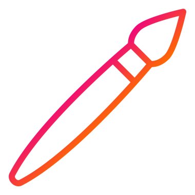 Fırça Vektörü Simgesi Tasarım İllüstrasyonu