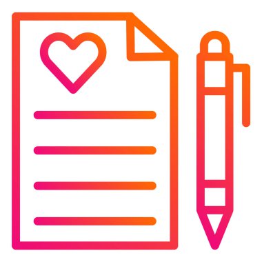 Düğün sözleşmesi Vector Icon Design Illustration