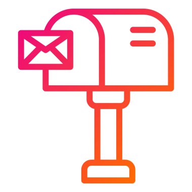 Posta Kutusu Vektör Simgesi Tasarım İllüstrasyonu