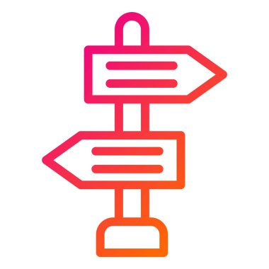 Yön İşareti Vektör Simgesi Tasarım İllüstrasyonu