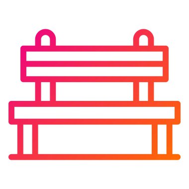 Bench Vektör Simgesi Tasarım İllüstrasyonu