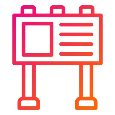 Billboard Vektör Simgesi Tasarım İllüstrasyonu