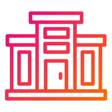 Alışveriş Merkezi Vektörü Simgesi Tasarım İllüstrasyonu