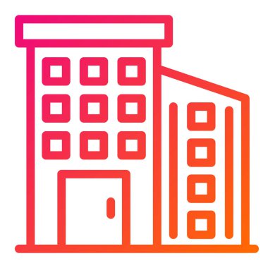 Apartman Vektörü Simgesi Tasarım İllüstrasyonu