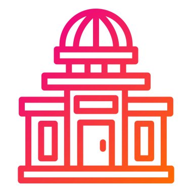 Hükümet binası Vektör Simgesi Tasarım İllüstrasyonu