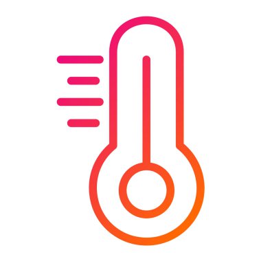 Termometre Vektör Simgesi Tasarım İllüstrasyonu