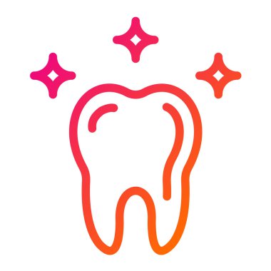 Diş Vektörü Simgesi Tasarımı Çizimi