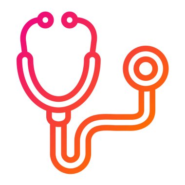 Stetoskop Vektör Simgesi Tasarım İllüstrasyonu