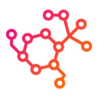 Molekül zinciri Vektör Simgesi Tasarım İllüstrasyonu