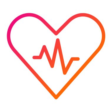 Kalp Hızı Vektör Simgesi Tasarım Çizimi